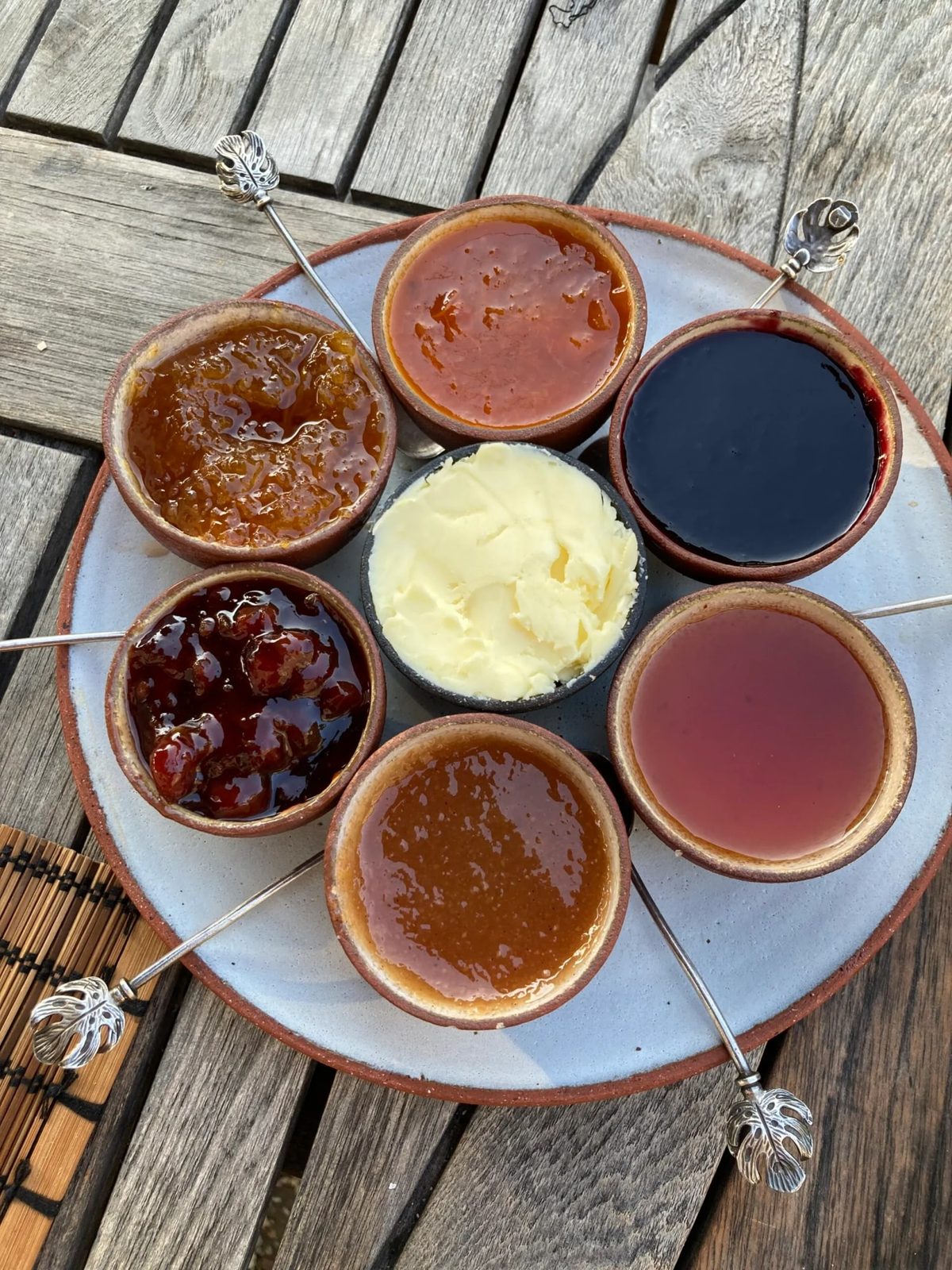 Home-made jams at breakfast